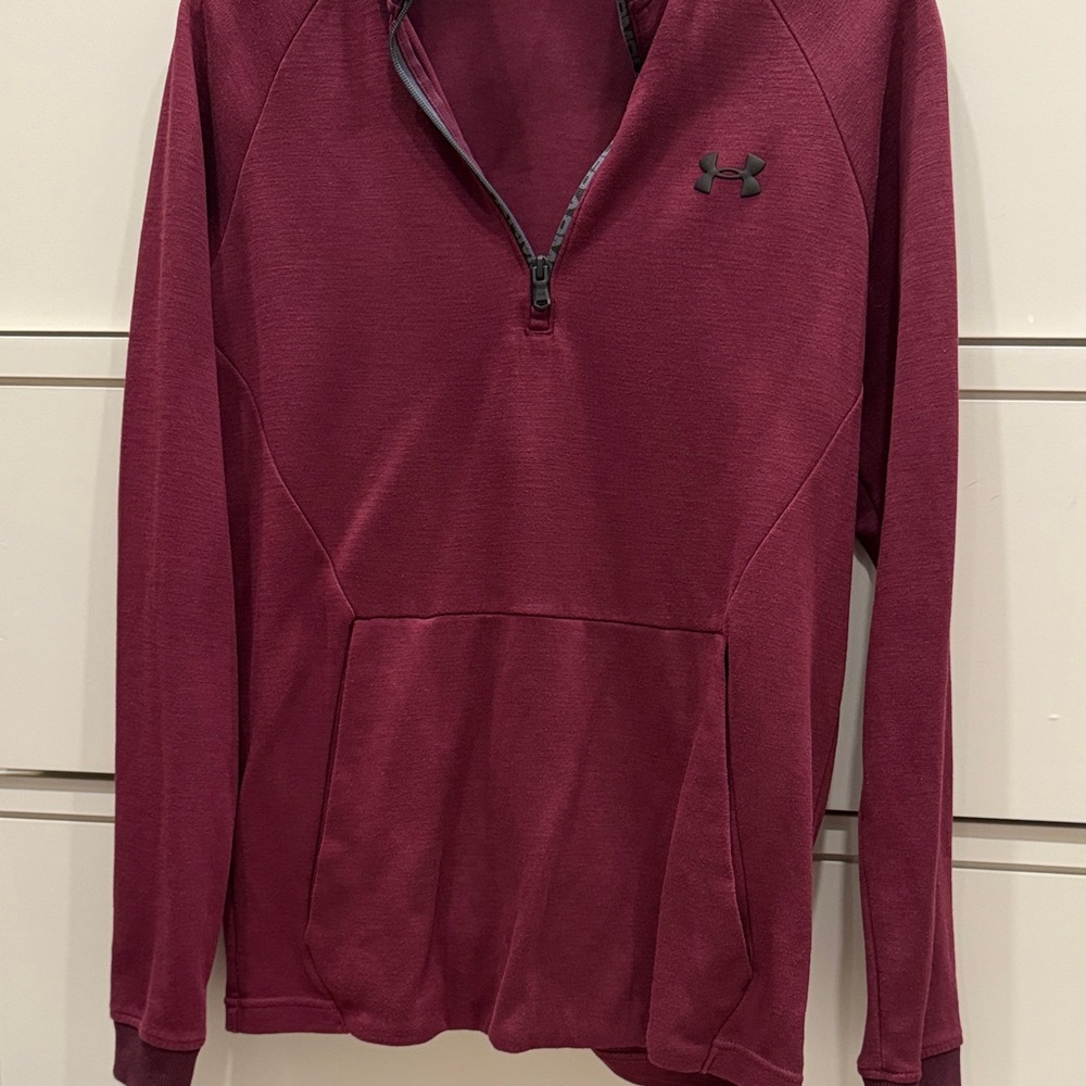 Under Armour Men's Maroon Zip-Up Sweater - Picture 4 of 4